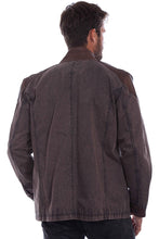 SCULLY MEN'S JACKET LEATHER & CANVAS 1089 112