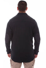 Scully Mens BLACK BUTTON FRONT THERMAL 5252