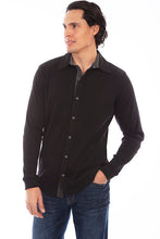 Scully Mens BLACK BUTTON FRONT THERMAL 5252