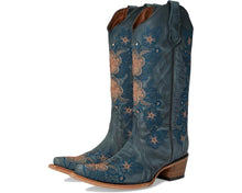 Circle G Ladies Blue Floral Snip