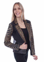 Scully Ladies Black beaded leather