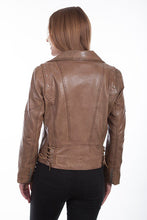 SCULLY LADIES L657 925 SAND LAMB MC JACKET