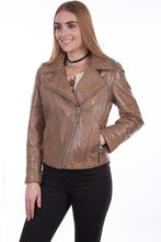 SCULLY LADIES L657 925 SAND LAMB MC JACKET